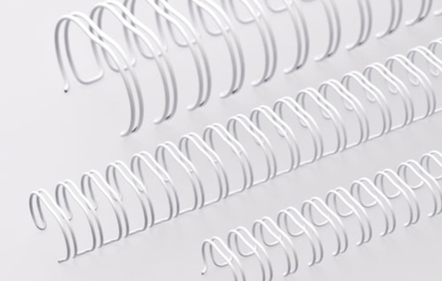 White Binding Wires for Cinch Binder 3/8" (9.5mm) Pkt.20 pcs - Click Image to Close